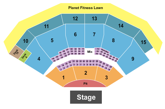 PNC Music Pavilion Iron Maiden Seating Chart